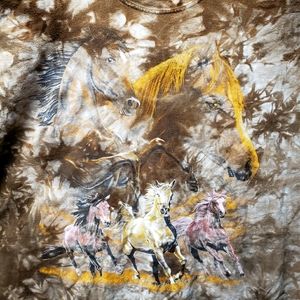 Vintage 100% Cotton Horse Short Sleeve T-shirt M&O Knits XXXL